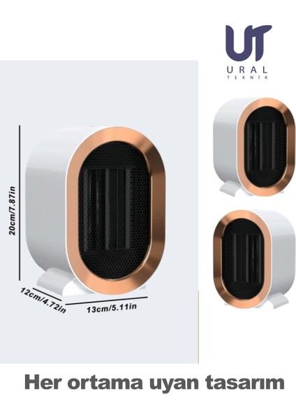 Masaüstü Isıtıcı 1200W Fanlı Hızlı Seramik Ptc Güvenli Hava Isıtıcı Ev Ofis Okul Banyo