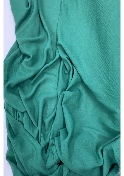 Keten Kumaş - Organik Kumaş - Perde Kumaşı - Ince Keten - Kıyafet Için Kumaş Örtü Koyu Yeşil