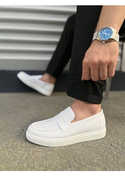 JY180 Estilo x Bağcıksız Cilt Erkek Günlük Spor Klasik Ayakkabı Cbt - Beyaz fiyatları