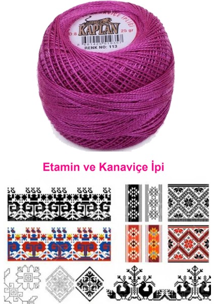 Kaplan Etamin ve Kanaviçe Ipi 8 No Kod/renk: 113 - Royaleks fiyatları