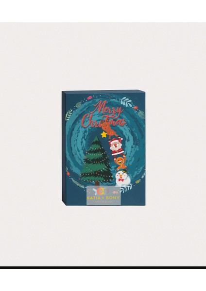 Unisex Yılbaşı Temalı 3'lü Kutulu Soket Çorap