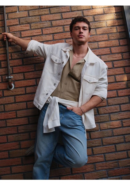 Yeni Sezon Standart Kalıp Erkek Jean Ceket fiyatları