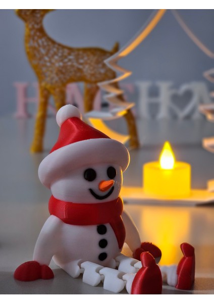 Hediyelik Sallanan Ayaklı Kardan Adam Yılbaşı Dekor