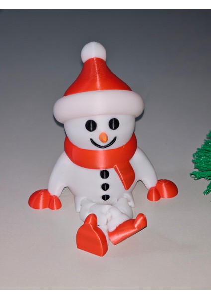 Hediyelik Sallanan Ayaklı Kardan Adam Yılbaşı Dekor