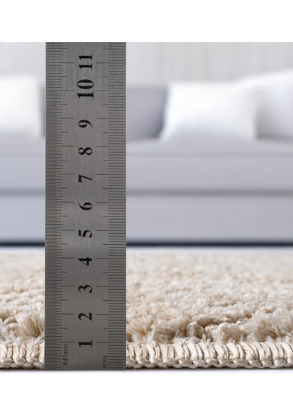 Yalın Modern Dokuma Halı Kaymaz Tabanlı Yıkanabilir Salon ve Oturma Odası Halısı 5577 Bej modelleri