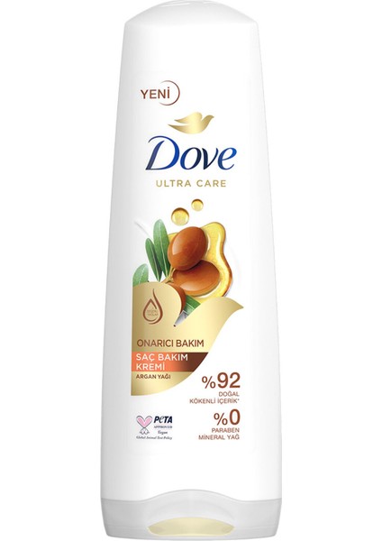 Ultra Care Saç Bakım Kremi Onarıcı Bakım Argan Yağı 350 ml 3 Adet