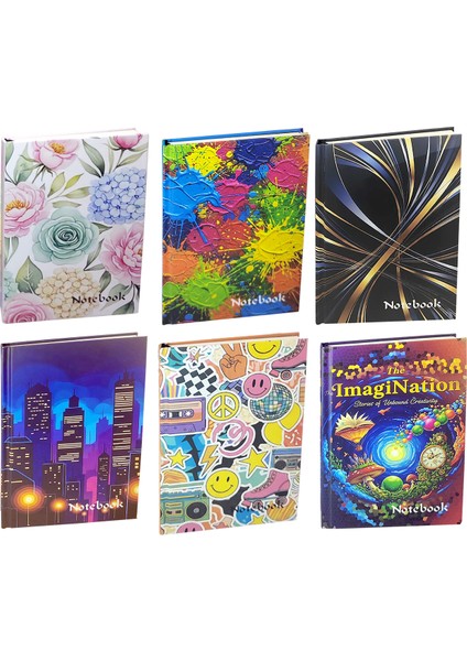 Sert Kapak Defter 160 Sayfa 6 Adet