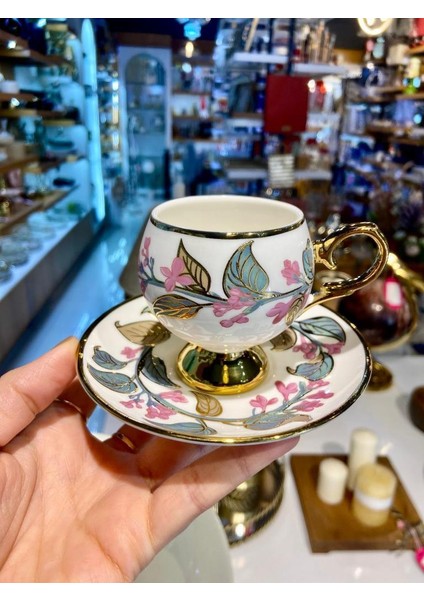 Orvılle Pembe Tek Kişilik Türk Kahvesi Fincanı