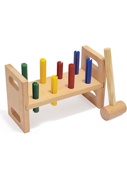 3 Adet Bee Smart Doğal Ahşap Renkli Çak Çak Oyunu