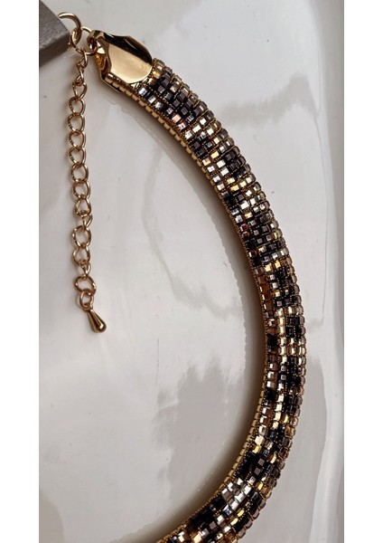 Lüks Işıltılı Kristal Taşlı Tasma Kolye modelleri