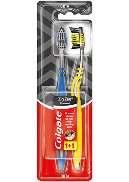 4 Adet Colgate Diş Fırçası Zigzag Charcoal 1+1 fiyatları