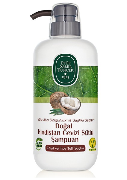 2 Adet Eyüp Sabri Tuncer Şampuan Hindistan Cevizi Sütü 600 ml