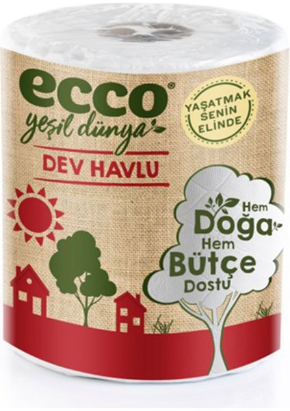 Yeşil Dünya Dev Havlu 1=7 Rulo 2 Adet