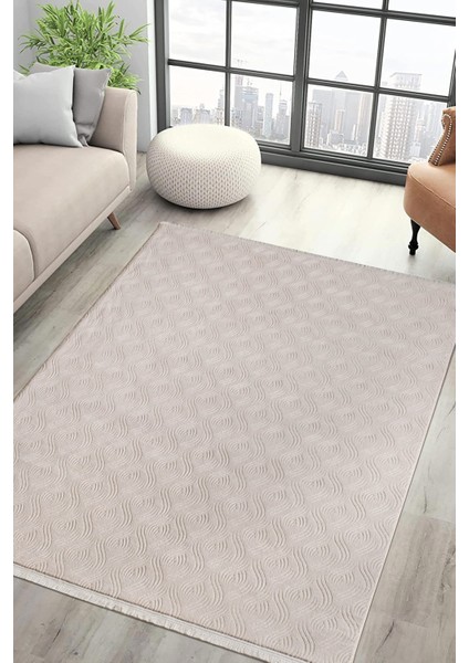 Rayne Koleksiyonu Bukle Kabartmalı Rölyef Kaymaz Tabanlı Yıkanabilir Salon,mutfak,koridor Vizon fırsatları