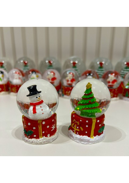 Yılbaşı Ağacı ve Kardan Adam Ikili Mini Boy Kar Küresi fiyatları