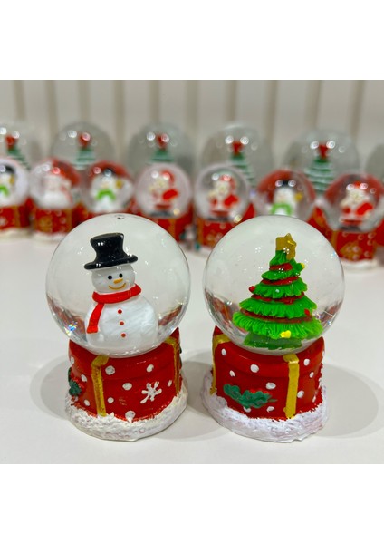 Yılbaşı Ağacı ve Kardan Adam Ikili Mini Boy Kar Küresi fırsatları