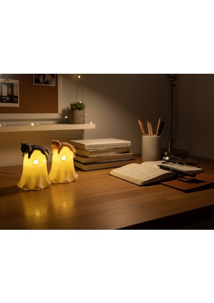 Js 3ddreams Hayalet Kedi Tealight Lamba - 2 Li fiyatları
