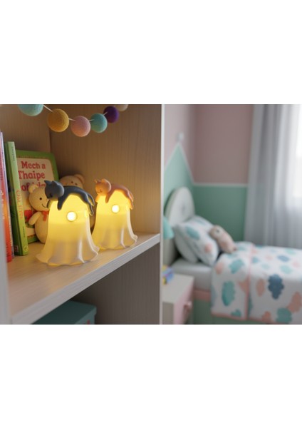 Js 3ddreams Hayalet Kedi Tealight Lamba - 2 Li modelleri