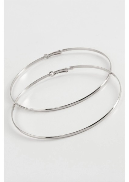 Düz Metal Halka Küpe 8-9-10 cm