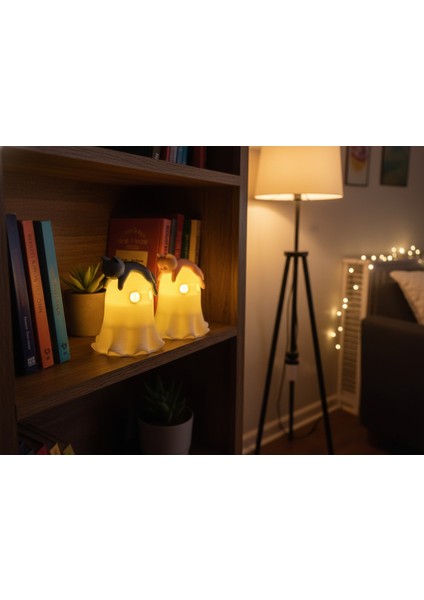 Js 3ddreams Hayalet Kedi Tealight Lamba - 2 Li indirimleri