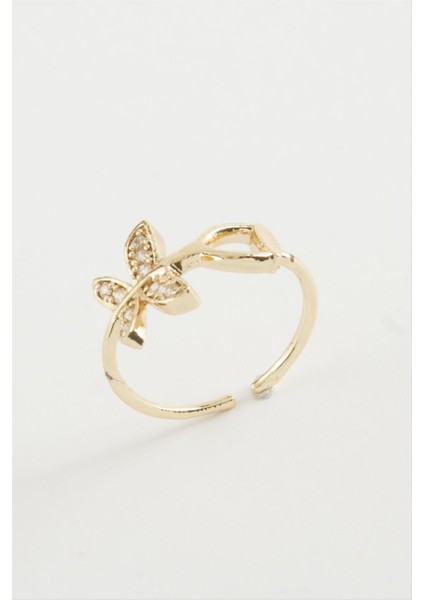 Kelebek Zirkon Taşlı Yüzük