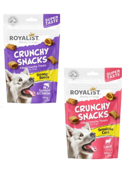 Crunchy Snacks – Doldurulmuş Köpek Ödül Bisküvileri 2'li Paket