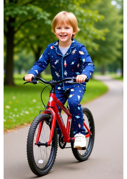 Erkek Çocuk Pijama Takımı Konforlu Uyku Için Baskılı ve Yumuşak Kumaş Kaliteli Şık Rahat fırsatları