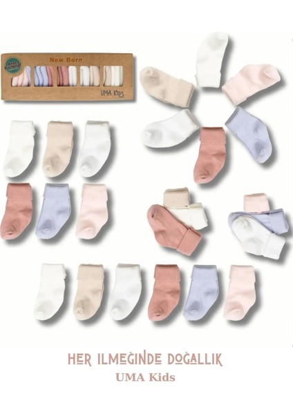 Anti-Bakteriyel Yeni Doğan Bebek(0-6 Ay) Çorap Seti 6'lı