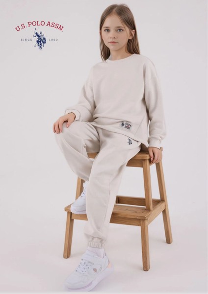 Kız Çocuk Lisans Detaylı & Pamuklu Eşofman Takımı L1.USP.230.0.001