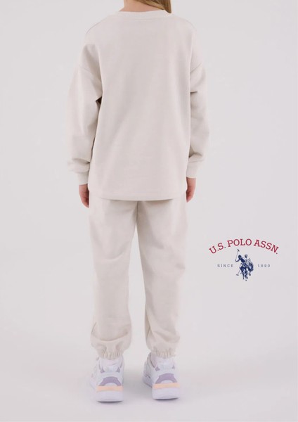 Kız Çocuk Lisans Detaylı & Pamuklu Eşofman Takımı L1.USP.230.0.001