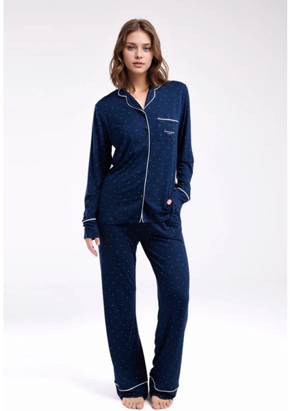 Kadın Giyim Viskon Kutulu & Lisanslı Gömlek Pijama Takımı L1.PC.8986.001 modelleri