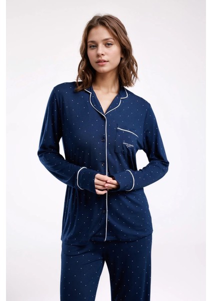 Kadın Giyim Viskon Kutulu & Lisanslı Gömlek Pijama Takımı L1.PC.8986.001 fırsatları