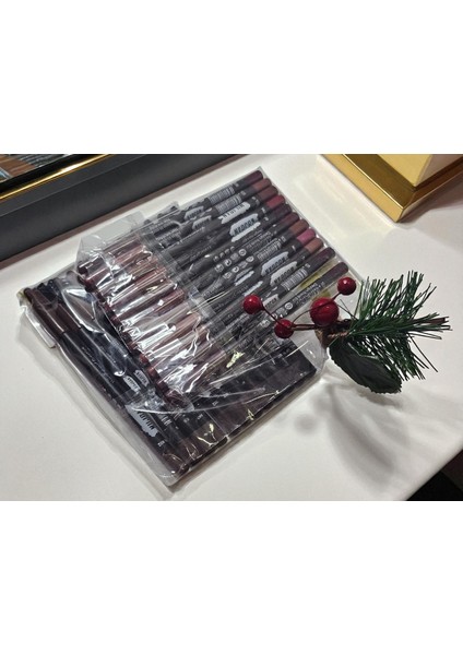 12’li Pastel Renk Dudak ve Kaş Kalemi Seti – Çok Amaçlı Profesyonel Makyaj Kalemleri