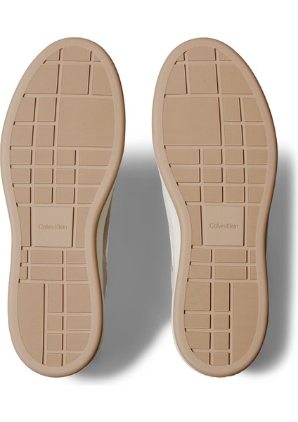 Beyaz - Krem Erkek Sneaker Basket Cupsole Laceup Lth-Su