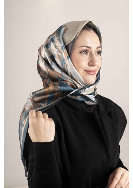 Dijital Kristal Desenli Eşarp 95x95 – Pastel Desen-3 modelleri