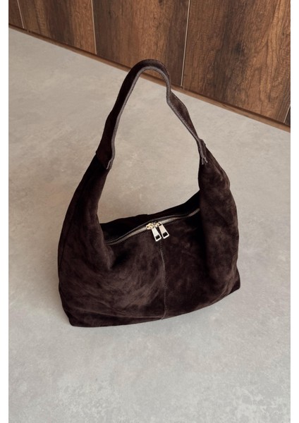 Rex Kahverengi Hakiki Süet Çanta