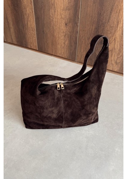 Rex Kahverengi Hakiki Süet Çanta modelleri