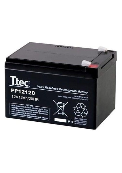 12 Volt 12 Amper Akü 151X98X95MM-2474 gr