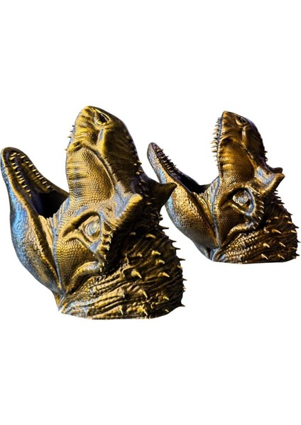 Dinazor Figürlü Şaraplık - El Işçiliği ile Boyama (Altın) fırsatları