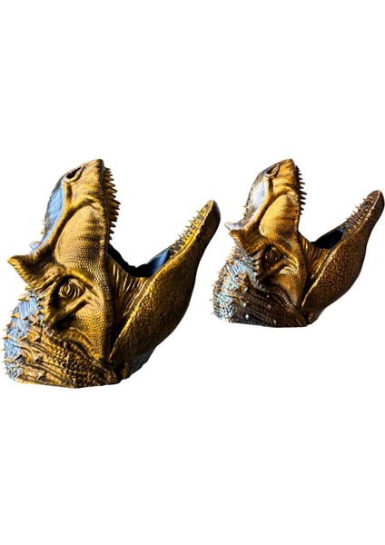 Dinazor Figürlü Şaraplık - El Işçiliği ile Boyama (Altın)