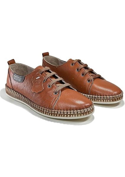 Kadın Hakiki Deri Espadril, Taba, Örgü Taban, Günlük Ayakkabı fırsatları