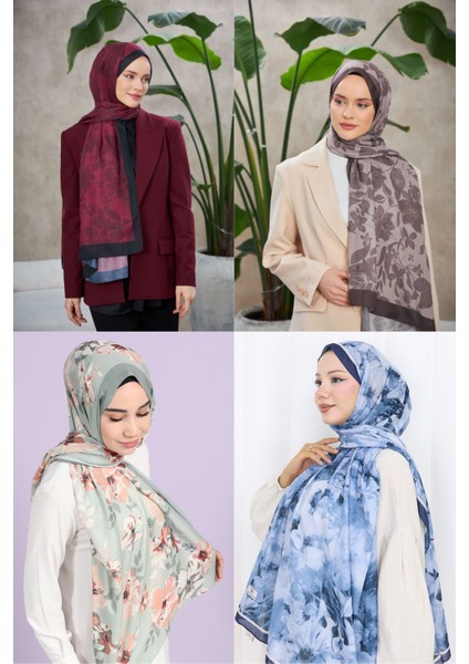 Lux Fransız Şifon Özel Seri Şal (Çiçek Desen, Premium, Orjinal, Yeni Koleksiyon, Yüksek Kalite, Tesettür Giyim) fırsatları