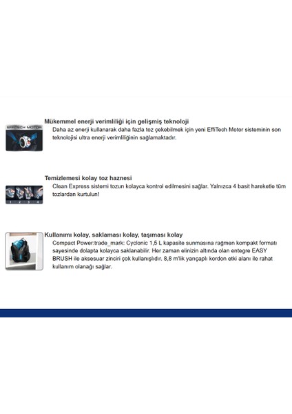 750W Compact Toz Torbasız Elektrikli Süpürge + Buharlı Düzleştirici Ütü modelleri