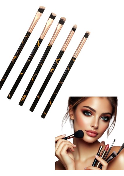 Siyah Desenli 10’lu Profesyonel Makyaj Fırça Seti – Şık Tasarım, Kusursuz Uygulama modelleri