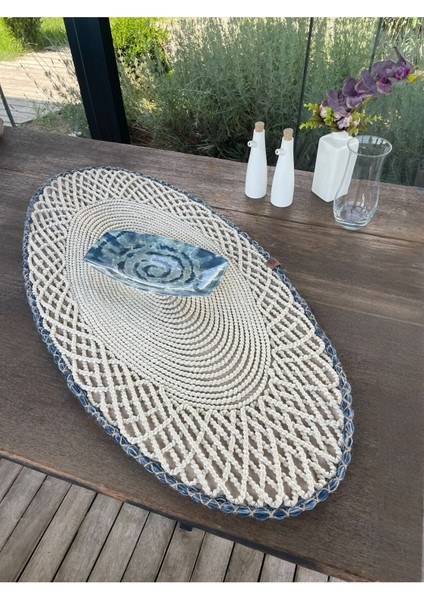 Tekstil Runner - 1 Adet - 110 x 55 cm Beyaz fırsatları