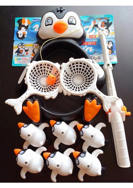 Penguen Yakalama Oyunu 10 Parça Mıknatıslı Balık Olta Oyuncak Seti - Havuz Banyo Oyuncağı fırsatları