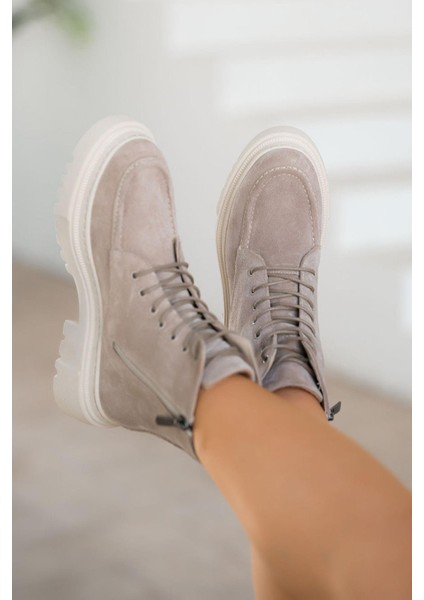 Patrick Kadın Hakiki Deri Süet Postal Bej fiyatları