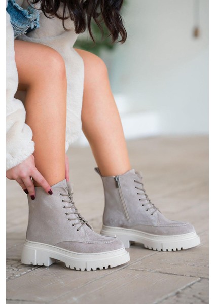 Patrick Kadın Hakiki Deri Süet Postal Bej fırsatları