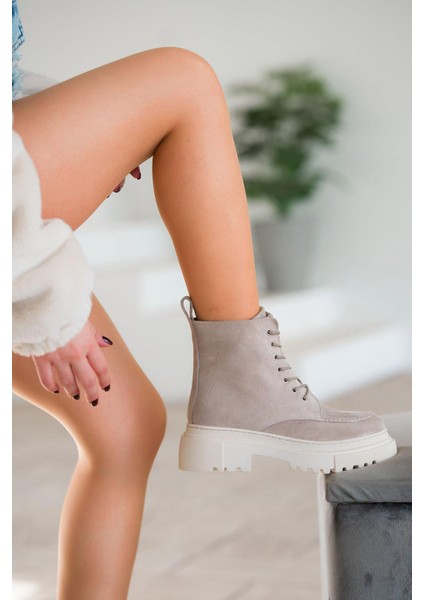 Patrick Kadın Hakiki Deri Süet Postal Bej indirimleri