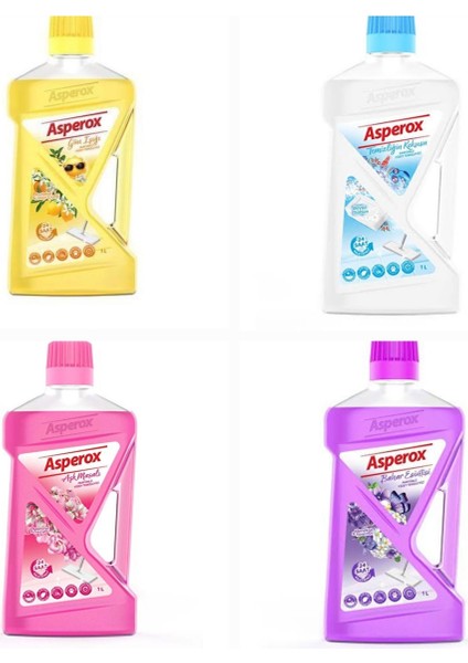 Full Yüzey Temizleyici Temizlik Seti 4 x 1 Litre Full Paket Yüzey Temizleyici Seti